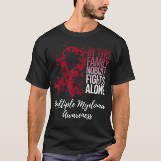 Camiseta Apoyo familiar Concienciación sobre mieloma múltip