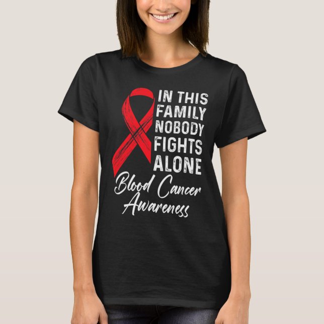 Camiseta Apoyo familiar Consciente del Cáncer de Sangre (Anverso)