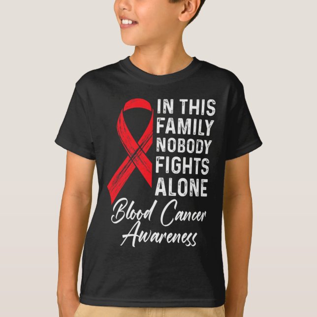 Camiseta Apoyo familiar Consciente del Cáncer de Sangre (Anverso)