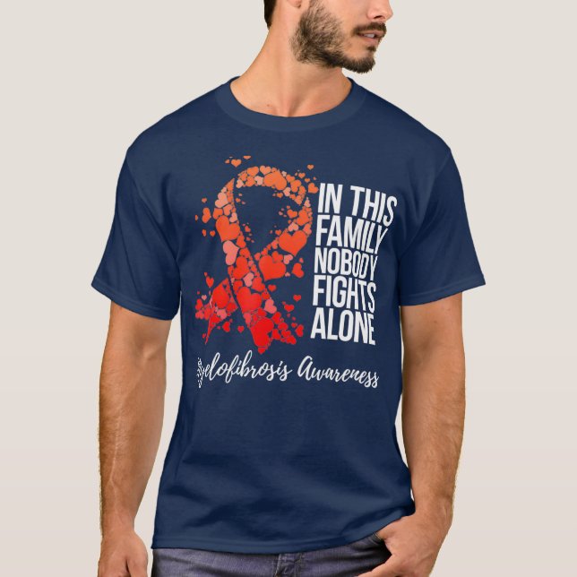 Camiseta Apoyo familiar Mielofibrosis Conciencia (Anverso)
