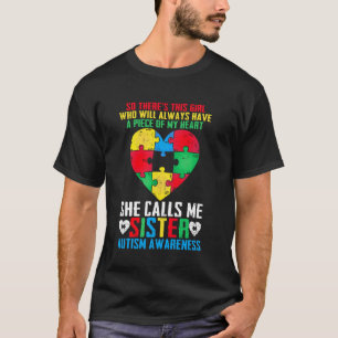 Camiseta Apoyo Familiar para el Autismo Ella Me Llama Herma
