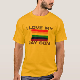 Camiseta Apoyo gay Amo a mi hijo gay bandera del arcoíris