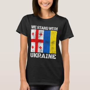 Camiseta Apoyo georgiano a Ucrania Nosotros apoyamos a Ucra