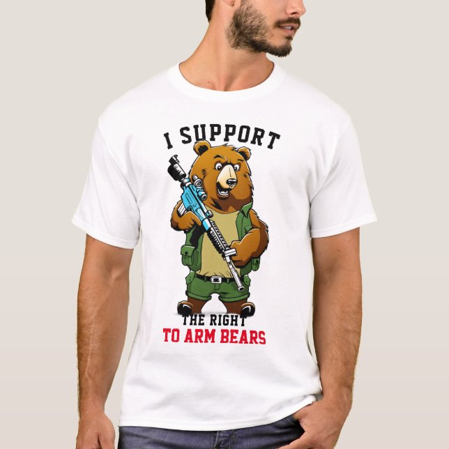 Camiseta Apoyo hilarante Derecho al Oso de Armas camisas gr (Anverso)