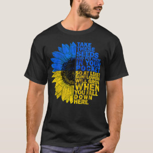 Camiseta Apoyo la bandera de Ucrania girasol de Ucrania