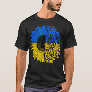 Camiseta Apoyo la bandera de Ucrania girasol de Ucrania