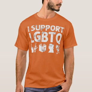Camiseta Apoyo la barbacoa de pistolas de libertad LGBQ 