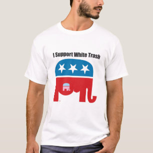 Camiseta Apoyo la basura blanca
