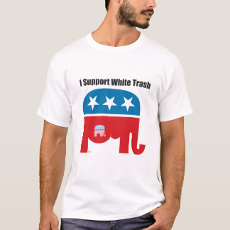 Camiseta Apoyo la basura blanca