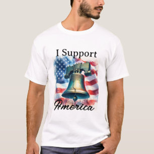 Camiseta Apoyo la Campana de la Libertad de la Bandera Patr