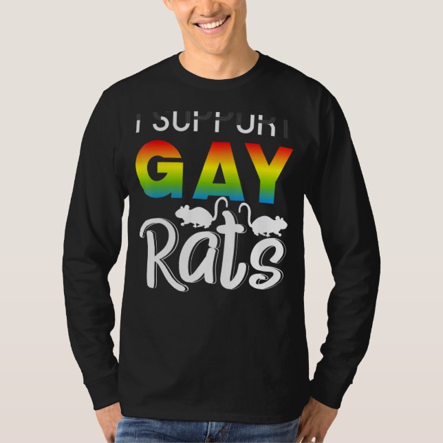 Camiseta Apoyo la celebración del Orgullo Boda de Ratas Gay (Anverso)