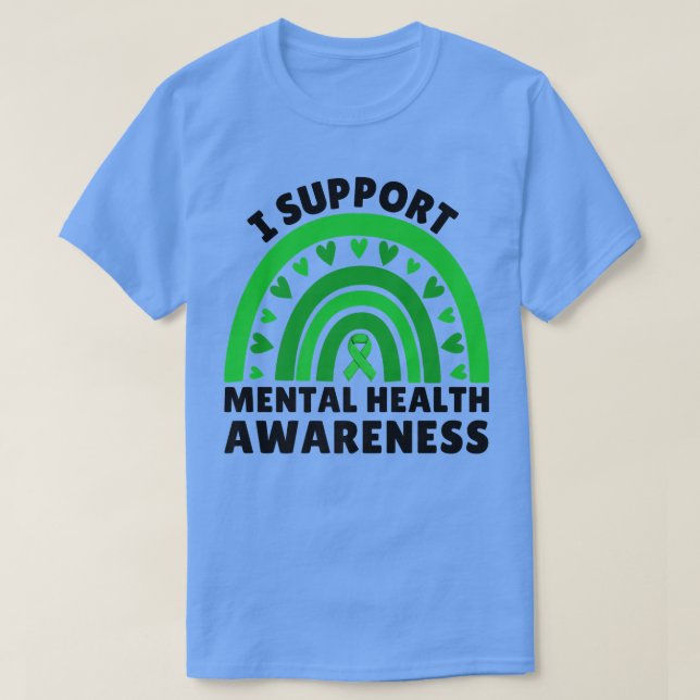 Camiseta Apoyo la Conciencia de la Salud Mental Terapeuta P (Diseño del anverso)