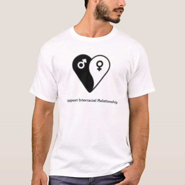 Camiseta Apoyo la datación interracial (Anverso)