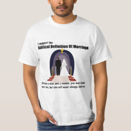 Camiseta Apoyo la definición bíblica de la boda