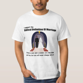 Camiseta Apoyo la definición bíblica de la boda