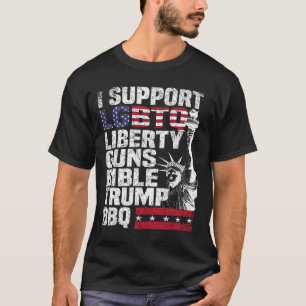 Camiseta Apoyo las armas de liberación de Lgbtq Bible Trump