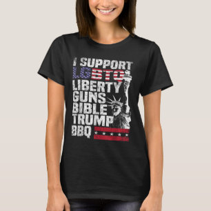 Camiseta Apoyo las armas de liberación de Lgbtq Bible Trump