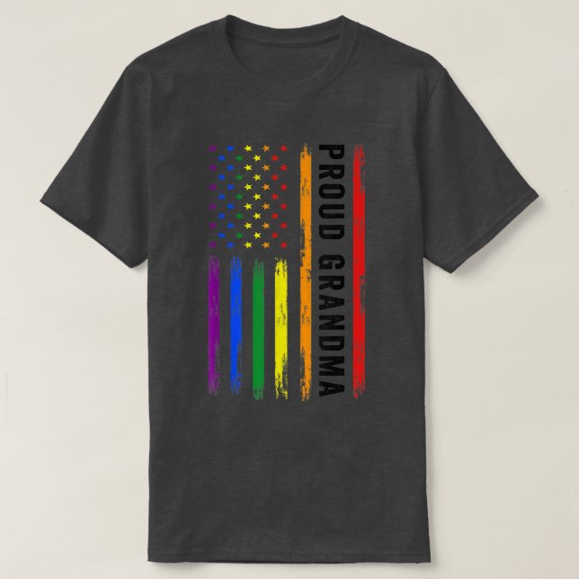 Camiseta Apoyo LGBT Abuela Orgullosa Bandera LGBT Abuela LG (Diseño del anverso)