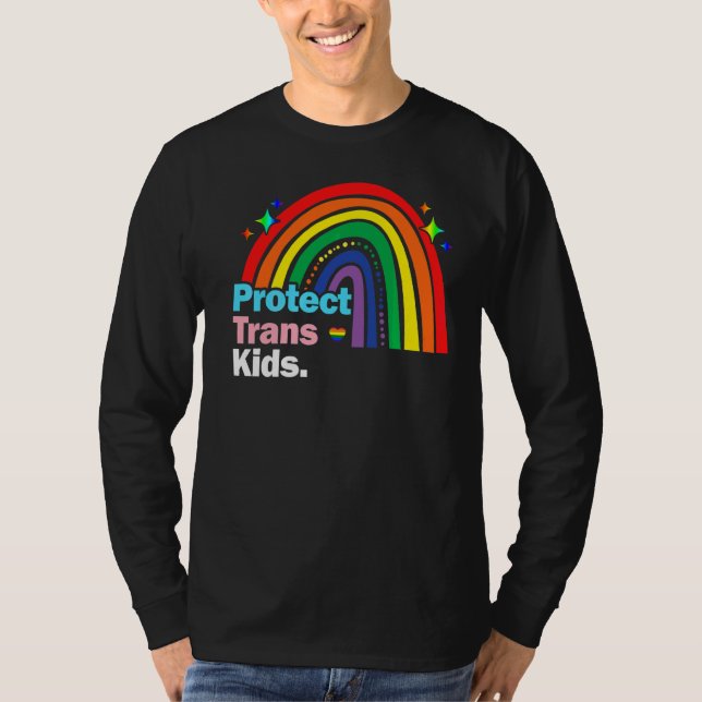 Camiseta Apoyo Lgbt Proteger El Orgullo Trans Lgbt Arcoiris (Anverso)