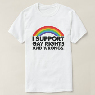 Camiseta Apoyo los derechos de los gays y los errores de lo