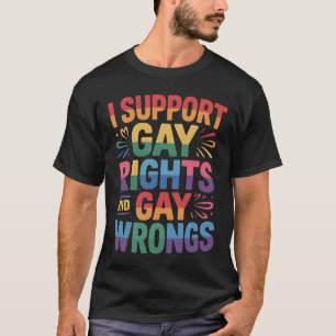 Camiseta Apoyo los Derechos Gay y los Errores Gay Aliado LG