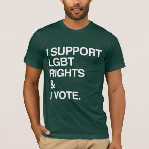 CAMISETA APOYO LOS DERECHOS LGBT Y VOTO
