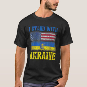Camiseta Apoyo Me Mantengo Con Ucrania Bandera Americana Uc