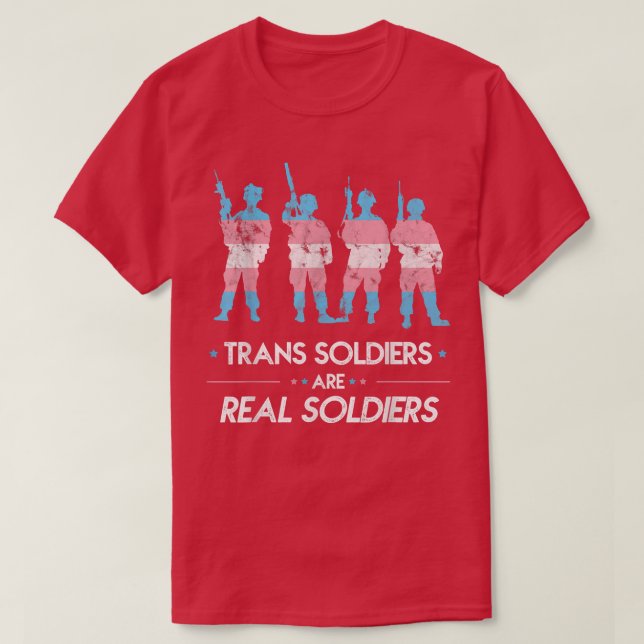 Camiseta Apoyo militar transgénero Derechos Trans5964 (Diseño del anverso)