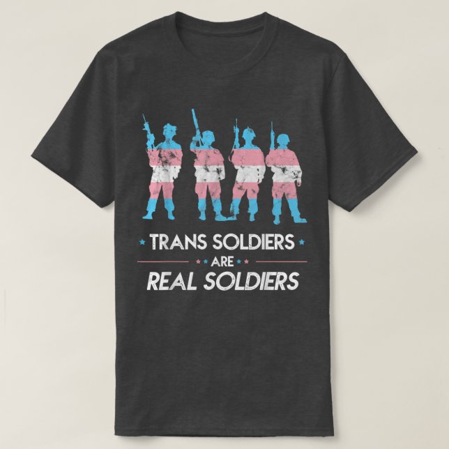 Camiseta Apoyo militar transgénero Derechos Trans 5965  (Diseño del anverso)