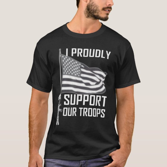 Camiseta Apoyo orgullosamente a nuestra tropa Día de Conmem (Anverso)