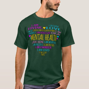Camiseta Apoyo para la Conciencia de la Salud Mental Hechos