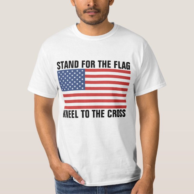 CAMISETA APOYO PARA LA RODILLA DE LA BANDERA A LA CRUZ (Anverso)