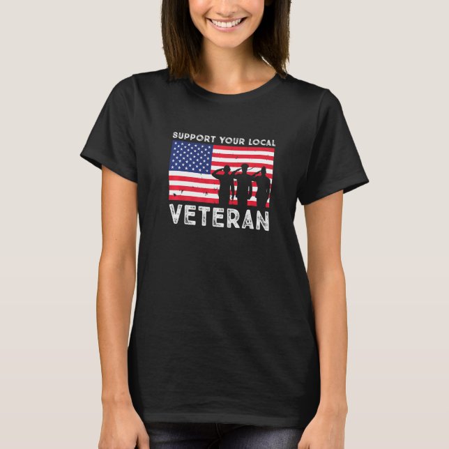 Camiseta Apoyo patriótico a su veterano local (Anverso)