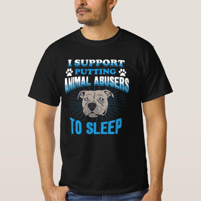 Camiseta Apoyo Poner A Duerme A Los Abusadores De Animales (Anverso)