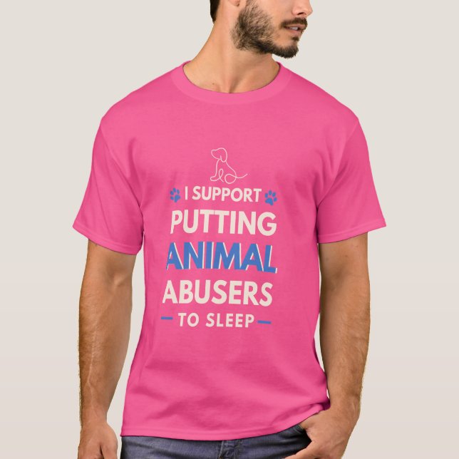 Camiseta Apoyo Poner A Los Abusadores De Animales En La Rig (Anverso)
