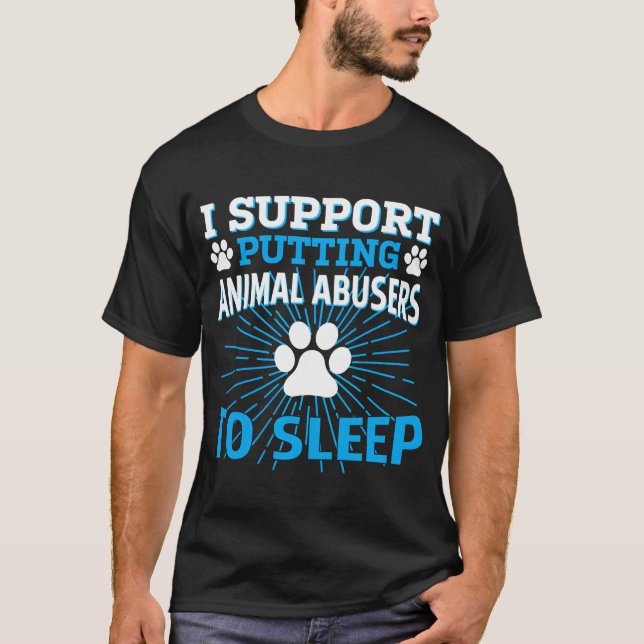 Camiseta Apoyo poner amigos de maltratadores de animales (Anverso)