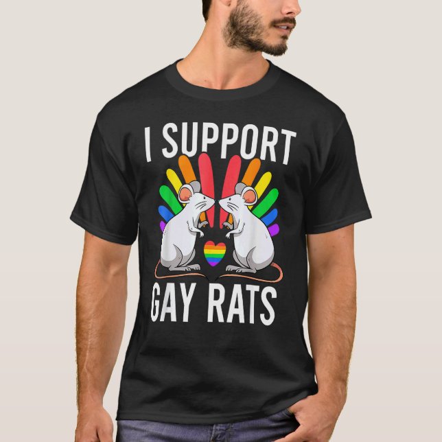 Camiseta Apoyo Ratas Gays Orgullo Gay Lgbt Sarcástico (Anverso)