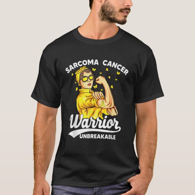 Camiseta apoyo Sarcoma Cáncer Guerrero del Sarcoma Sarcoma  (Anverso)