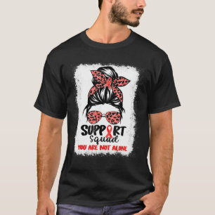 Camiseta Apoyo Squad Messy Bun Guerrero Rojo Cáncer de Sang