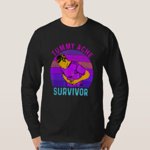 Camiseta Apoyo Superviviente de Dolor de Barriga Retro Vint