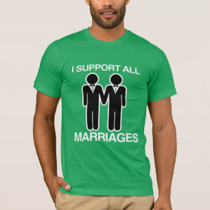 CAMISETA APOYO TODOS LOS MATRIMONIOS POR IGUAL GAYS -