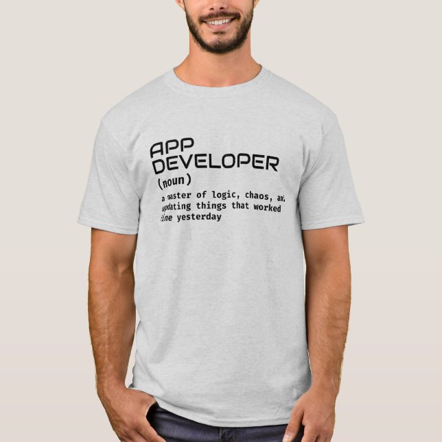 Camiseta App Developer Mens T-Shirt - Definición divertida (Anverso)