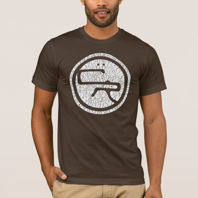 Camiseta App T básico - blanco/Brown (Anverso)