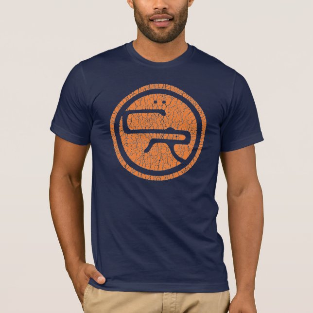 Camiseta App T básico - naranja/marina de guerra (Anverso)