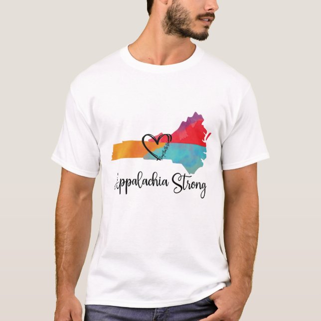 Camiseta Appalachia fuerte - Huracán Helene Desastre Reli (Anverso)