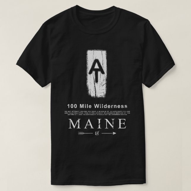Camiseta Appalachian Trail Blaze 100 Mile Wilderness Maine (Diseño del anverso)