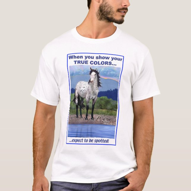 Camiseta Appaloosa del leopardo de los colores verdaderos (Anverso)