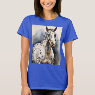 Camiseta Appaloosa Hípica Watercolor Leopardo
