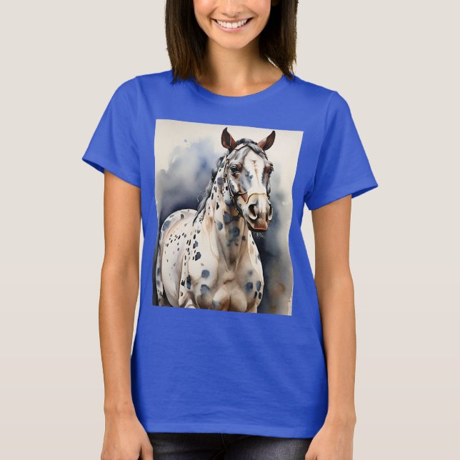 Camiseta Appaloosa Hípica Watercolor Leopardo (Anverso)