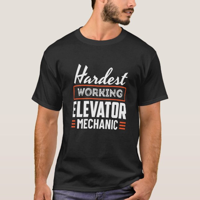 Camiseta Appar, Técnico Mecánico De Ascensor De Trabajo Más (Anverso)
